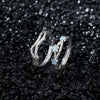 Wholesale Couple Ring 925 Silver Fluorescent Flower Spray Branches Electroplated