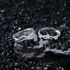 Wholesale Couple Ring 925 Silver Fluorescent Flower Spray Branches Electroplated