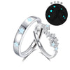 Wholesale Couple Ring 925 Silver Fluorescent Star Electroplated Luxury Highend Jewelry