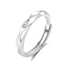 Wholesale Couple Ring 925 Silver Geometric Diamond Styling
