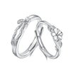 Wholesale Couple Ring 925 Sterling Silver Flower Open Ring With Branches Electroplated