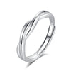 Wholesale Couple Ring 925 Sterling Silver Geometric Design
