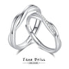 Wholesale Couple Ring 925 Sterling Silver Geometric Design