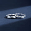 Wholesale Couple Ring 925 Sterling Silver Geometric Design