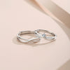 Wholesale Couple Ring 925 Sterling Silver Geometric Mobius Adjustable Open Plain Ring