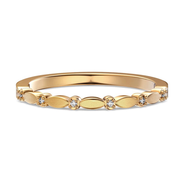 Wholesale Couple Ring 925 Sterling Silver Geometric Round Diamond Inlay Electroplated Design