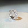 Wholesale Couple Ring 925 Sterling Silver Geometric Style Electroplated Allmatch Stacked Ring With Zircon