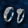 Wholesale Couple Ring 925 Sterling Silver Moissanite Heart Shape Set With Diamonds Minimalist Design