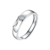 Wholesale Couple Ring 925 Sterling Silver Moissanite Heart Shape Set With Diamonds Minimalist Design