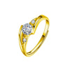 Wholesale Couple Ring 925 Sterling Silver Moissanite Heart Shape Set With Diamonds Minimalist Design