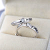 Wholesale Couple Ring 925 Sterling Silver Retro Style Heart Letter Open Ring Jewelry With Electroplating