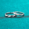 Wholesale Couple Ring 925 Sterling Silver With Star Pattern Plated Pt950 Gold