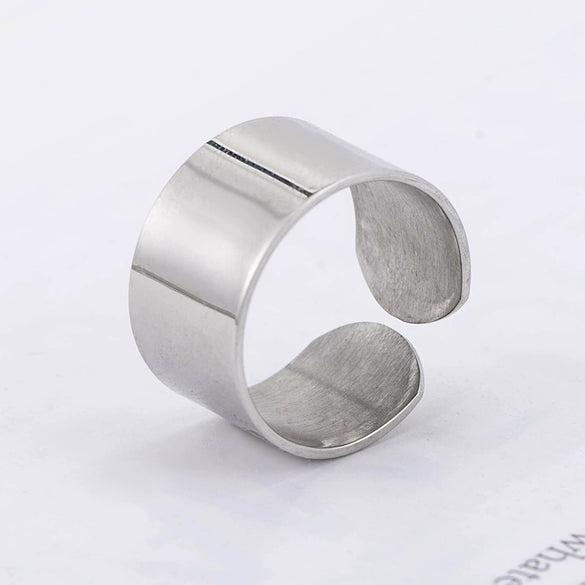 Wholesale Couple Ring Titanium Steel With Letters Numbers Text And Oil Design
