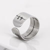 Wholesale Couple Ring Titanium Steel With Letters Numbers Text And Oil Design