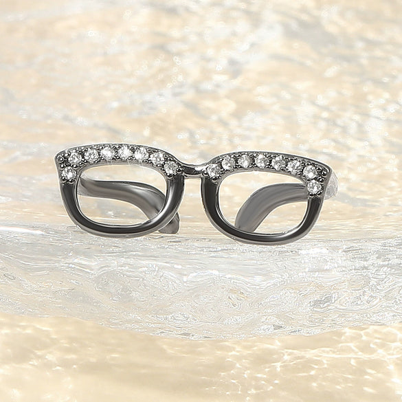 Wholesale Couple Ring Zinc Alloy Heart Shape Geometric Style Electroplated