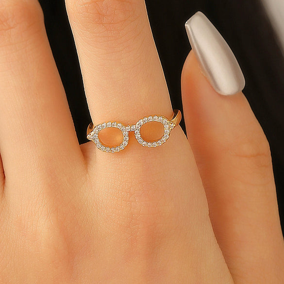 Wholesale Couple Ring Zinc Alloy Heart Shape Geometric Style Electroplated