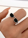 Wholesale Couple Ring Zinc Alloy Heart Shape Geometric Style Electroplated