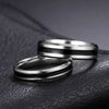 Wholesale Couple Rings Stainless Steel Geometric Dripping Oil Style