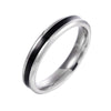 Wholesale Couple Rings Stainless Steel Geometric Dripping Oil Style
