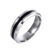 Wholesale Couple Rings Stainless Steel Geometric Dripping Oil Style