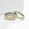 Wholesale Couple Rings Stainless Steel Geometric Electroplating With Letters Numbers Text
