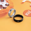 Wholesale Couple Rings Stainless Steel Hip Hop Style With Spider Web Animal And Zodiac Patterns Electroplated