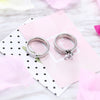 Wholesale Couple Rings Titanium Steel With Diamond And Flower Design