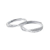 Wholesale Couple Silver Geometric Electroplated Ring For Men And Women