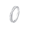 Wholesale Couple Silver Geometric Electroplated Ring For Men And Women