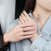 Wholesale Couple Silver Geometric Electroplated Ring For Men And Women