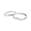 Wholesale Couple Silver Rings Geometric Shape Minimalist Style Diamond Process
