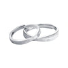 Wholesale Couple Silver Rings Geometric Shape Minimalist Style Diamond Process