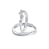 Wholesale Couple Silver Rings Geometric Shape Minimalist Style Diamond Process