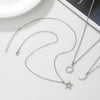 Wholesale Couple Stainless Steel Handmade Sun And Moon Star Necklace With O Shaped Chain