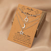 Wholesale Couple Stainless Steel Handmade Sun And Moon Star Necklace With O Shaped Chain