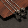 Wholesale Couple Style Stainless Steel Pendant Necklace With Pearl Chain And Polishing Treatment