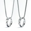 Wholesale Couple Style Stainless Steel Pendant Necklace With Pearl Chain And Polishing Treatment