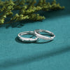 Wholesale Couple Style 925 Sterling Silver Concentric Lock Ring With Electroplating Design