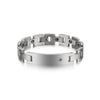 Wholesale Couple Titanium Steel Bracelet With Rhinestone And Geometric Design