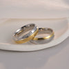 Wholesale Couple Titanium Steel Geometric Diamond Two Color Rings