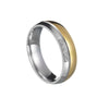 Wholesale Couple Titanium Steel Geometric Diamond Two Color Rings