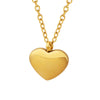 Wholesale Couple Titanium Steel 18K Gold Plated Heart Shape Ferris Wheel Pendant Clavicle Necklace For Women