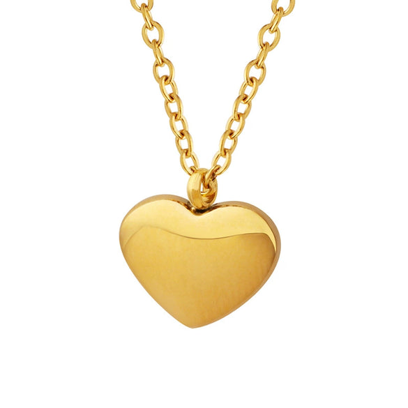 Wholesale Couple Titanium Steel 18K Gold Plated Heart Shape Ferris Wheel Pendant Clavicle Necklace For Women
