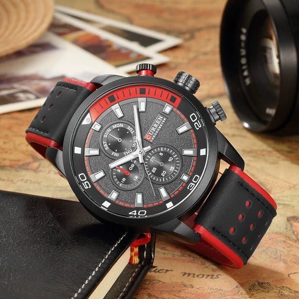 Wholesale Couple Watch Alloy Case Stainless Steel Clasp Genuine Leather Strap Round Dial Leisure Style