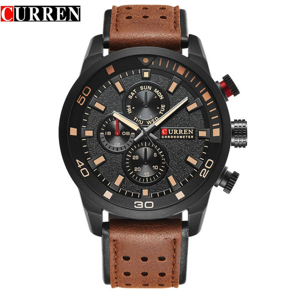 Wholesale Couple Watch Alloy Case Stainless Steel Clasp Genuine Leather Strap Round Dial Leisure Style