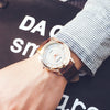 Wholesale Couple Watches With Metal Case Imitation Leather Strap And Stainless Steel Pin Buckle Round Dial