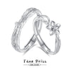 Wholesale Couple's Ring 225 Silver Flower Branch Design Electroplated