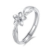 Wholesale Couple's Ring 225 Silver Flower Branch Design Electroplated
