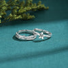 Wholesale Couple's Ring 225 Silver Flower Branch Design Electroplated