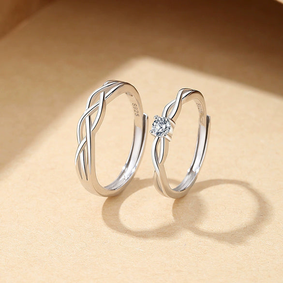 Wholesale Couple's Ring 925 Sterling Silver Dream Catcher Style With Diamond Design